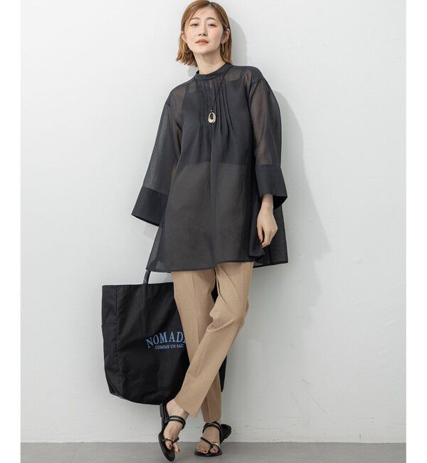 23区「【洗える】シアービエラ チュニック ブラウス」|シャツ・ブラウス|