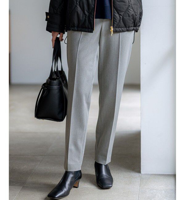 23区「【VERY掲載/撥水加工/洗える】TRストレッチギャバ テーパード パンツ」|その他|グレー系