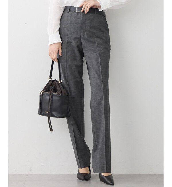 23区「【セットアップ着用】ファインネスウール テーパード パンツ」|その他|グレー系