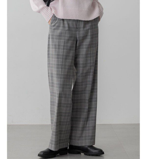 23区「【洗える】ウォームストレッチ チェック ワイド パンツ」|その他|ｸﾞﾚｰﾁｪ