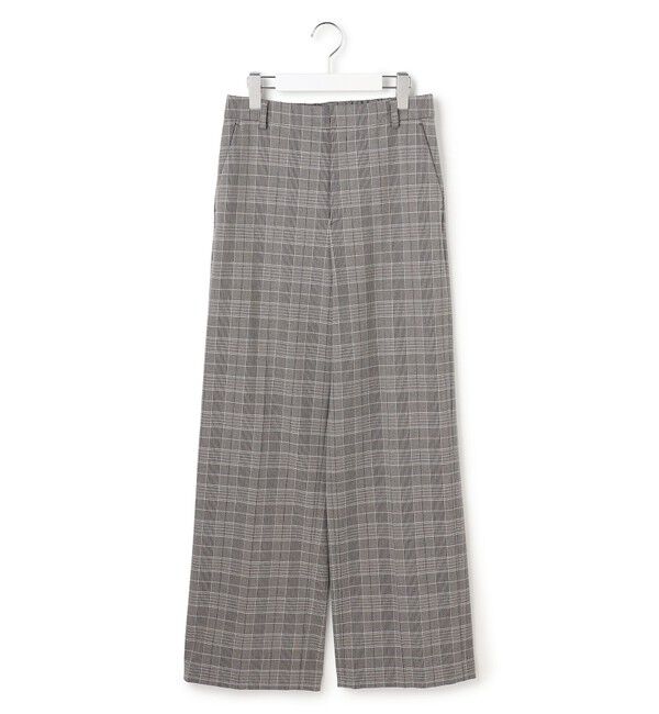 23区「【洗える】ウォームストレッチ チェック ワイド パンツ」|その他|