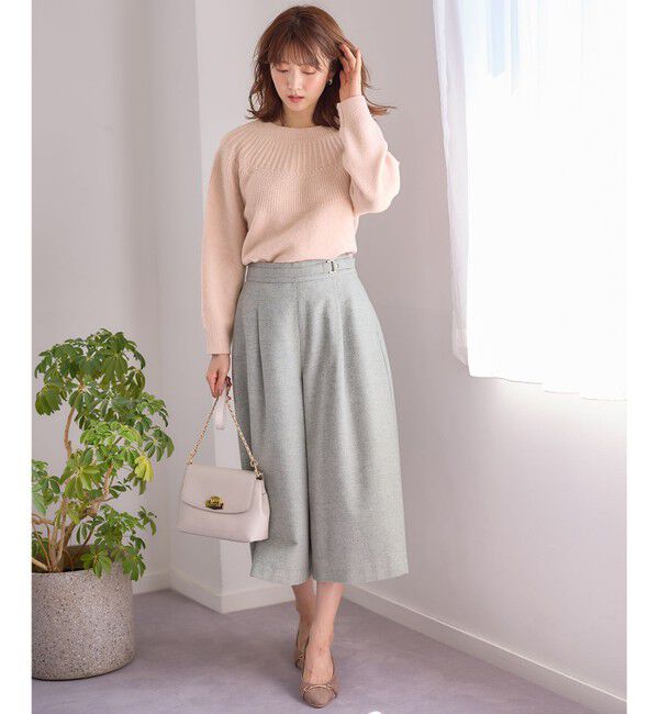 any SiS「ホームスパンワイドクロップド パンツ」|その他|