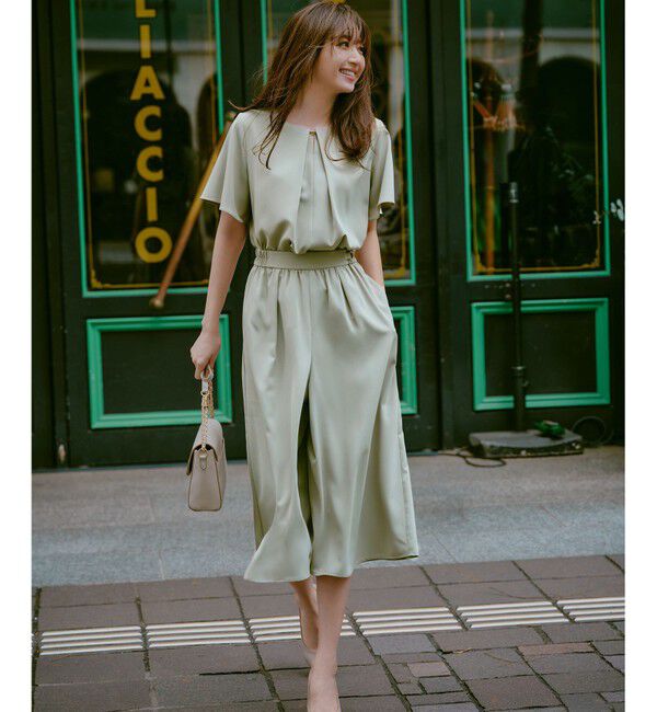 ANY SIS「【接触冷感・UVカット・吸水速乾】サラキレイワイド パンツ」|その他|ミント