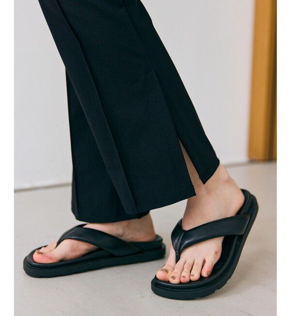 BEIGE,「【BEIGE,ecru/WEB限定】RIB BOTTOMS / ウエストゴムストレッチリブフレアパンツ」|その他|