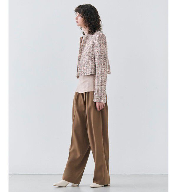 BEIGE,「【洗える】STEVIA / ウール混タックワイドパンツ」|その他|