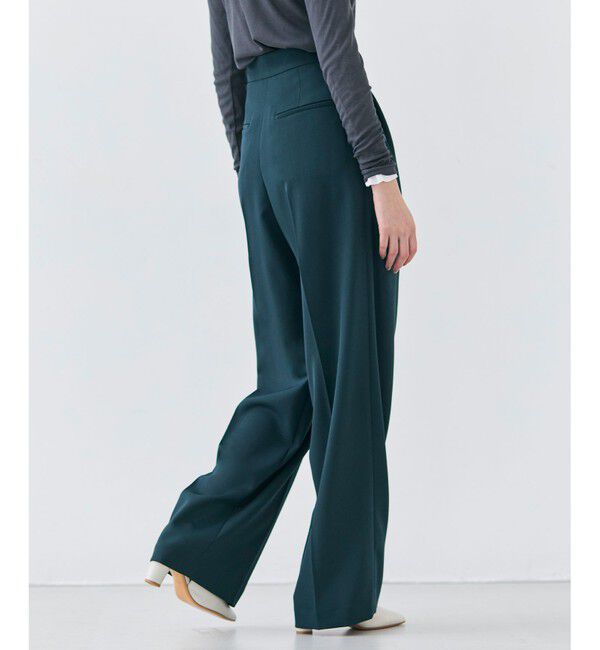 BEIGE,「【洗える】STEVIA / ウール混タックワイドパンツ」|その他|