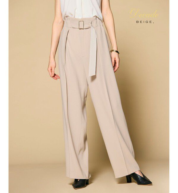 BEIGE,「【洗える・クロワッサン掲載】CINDY / ワイドパンツ」|その他|Sand