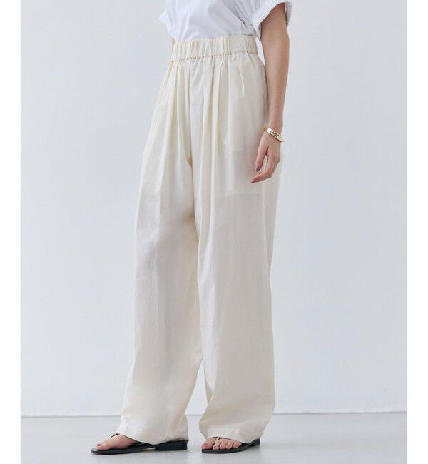 BEIGE,「【洗える・CLUEL 5月号掲載】MALLOW / コットンイージーワイドパンツ」|その他|Meringue