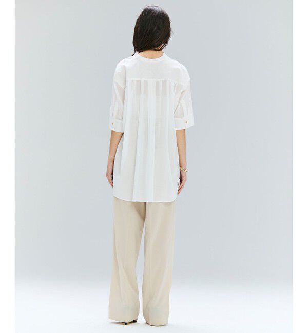 BEIGE,「【洗える/接触冷感/速乾/UVケア対応】BATEAU / イージーウエストサイドスリットタックパンツ」|その他|