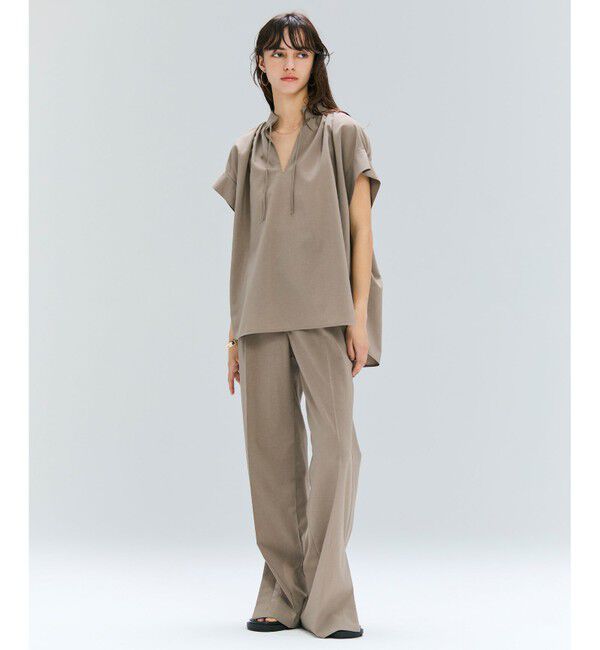 BEIGE,「【洗える/接触冷感/速乾/UVケア対応】BATEAU / イージーウエストサイドスリットタックパンツ」|その他|