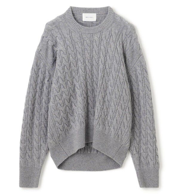 BEIGE,「【洗える】SEDONA / ウールカシミヤケーブルニット」|ニット・セーター|