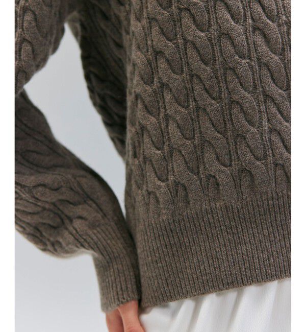 BEIGE,「【洗える】SEDONA / ウールカシミヤケーブルニット」|ニット・セーター|