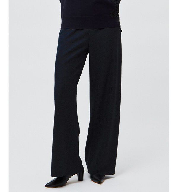 BEIGE,「【Precious掲載】MONTAIGNE / イージーウエストウールワイドパンツ」|その他|Black