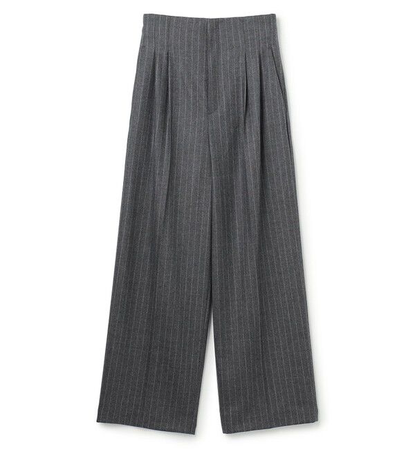 BEIGE,「【Precious掲載】DELAND / ウールピンストライプハイウエストタックパンツ」|その他|