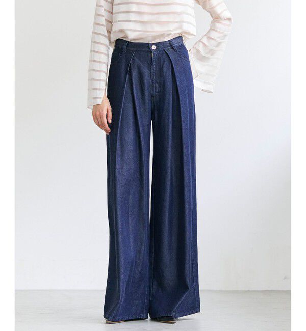 BEIGE,「FRANKLIN / ドレープタックワイドパンツ」|その他|Indigo