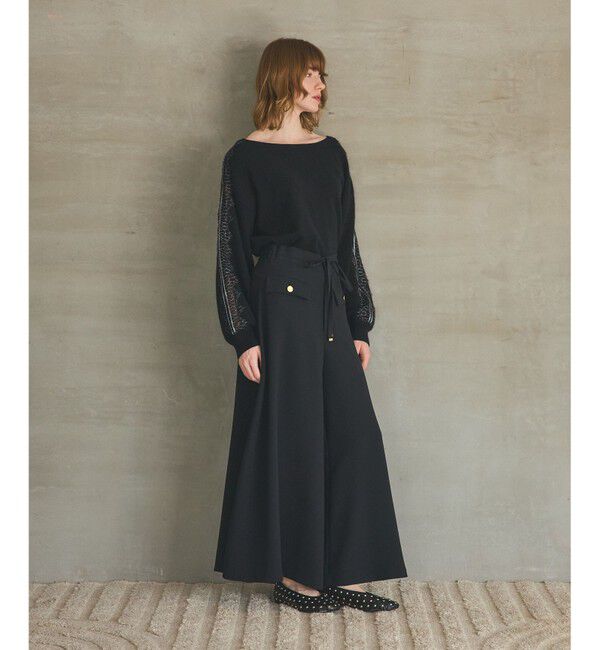 Grace Class「ワイドフレアパンツ」|その他|ブラック