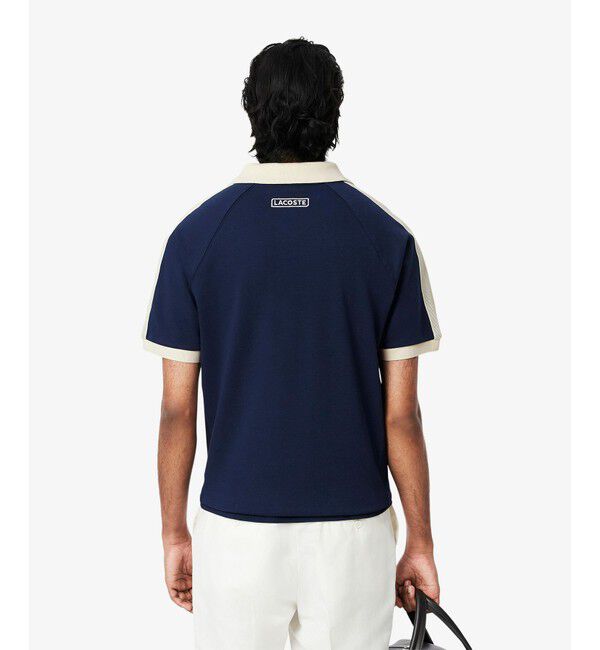 LACOSTE「メッシュショルダーオープンネックシャツ」|ポロシャツ|