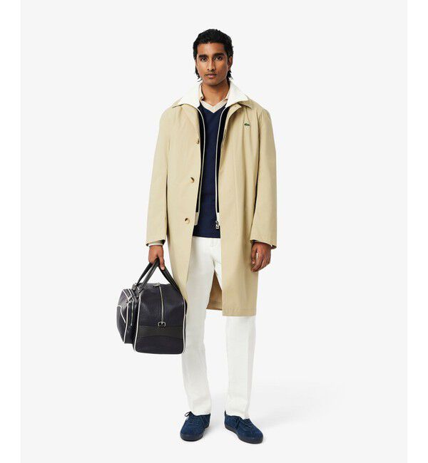 LACOSTE「メッシュショルダーオープンネックシャツ」|ポロシャツ|