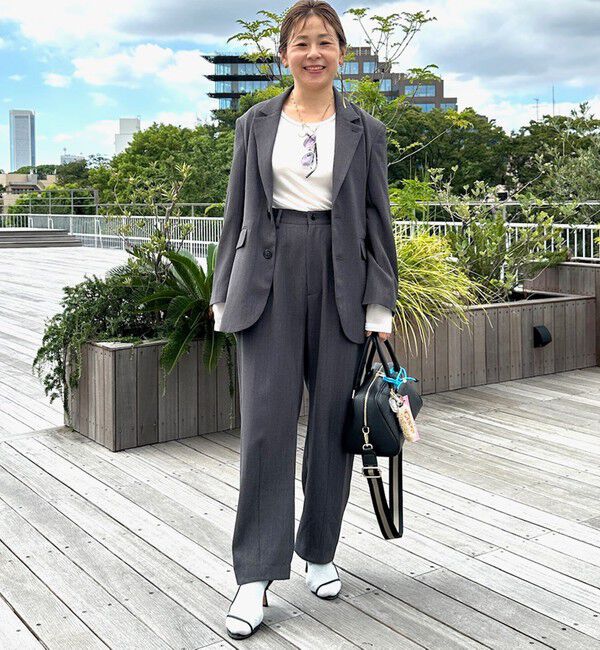 Rie Miller「《セットアップ対応》ウォッシャブルハイウエストバギーパンツ」|その他|