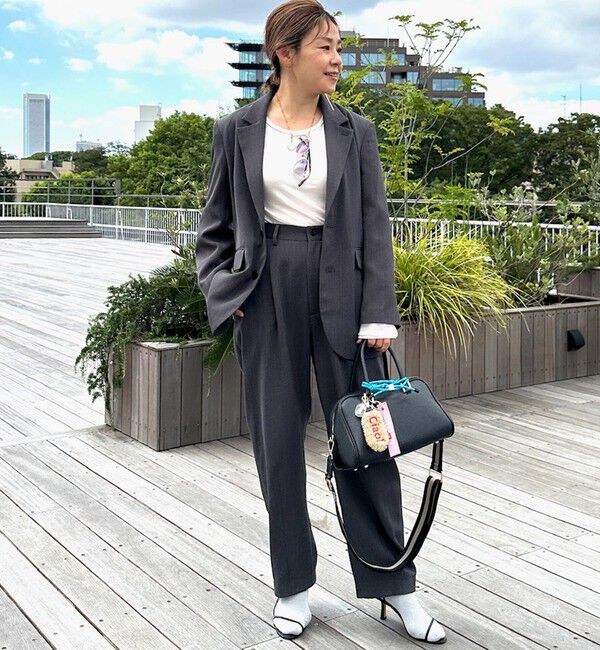 Rie Miller「《セットアップ対応》ウォッシャブルハイウエストバギーパンツ」|その他|