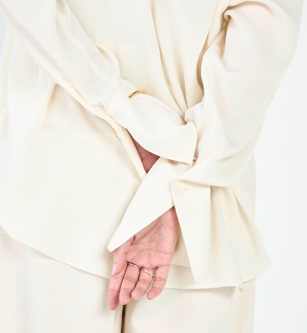 NOLLEY'S sophi「ウォッシャブルスエードサテンシャツ」|シャツ・ブラウス|