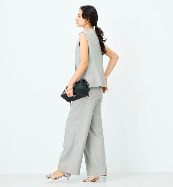 NOLLEY'S sophi「《セットアップ対応》ウォッシャブルドライシャークタックワイドパンツ」|その他|