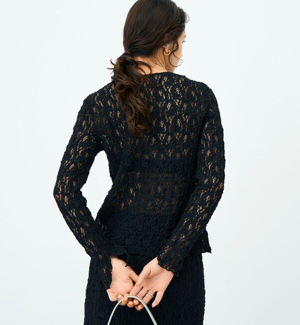 NOLLEY'S sophi「ウォッシャブルストレッチレース両前カーディガン」|カーディガン|