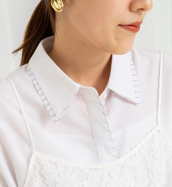 NOLLEY'S「ウォッシャブルレイヤード2WAYカラーシャツ」|シャツ・ブラウス|