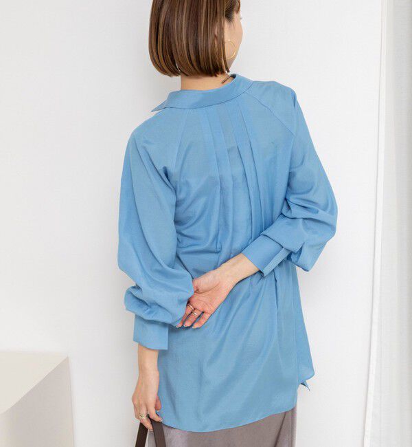 NOLLEY'S「ウォッシャブルウエストリボン2WAYロングシャツ」|シャツ・ブラウス|