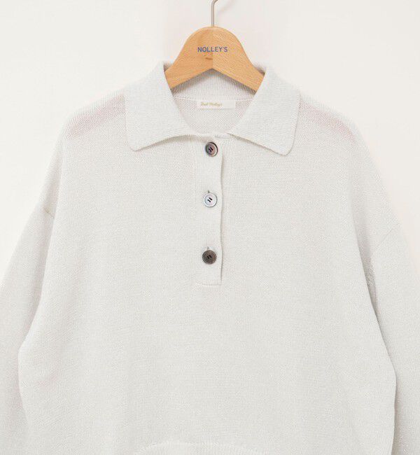 NOLLEY'S「《手洗い可能》ギマコットンポロ襟プルオーバー」|ニット・セーター|