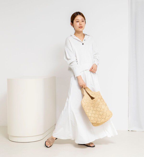 NOLLEY'S「《手洗い可能》ギマコットンポロ襟プルオーバー」|ニット・セーター|