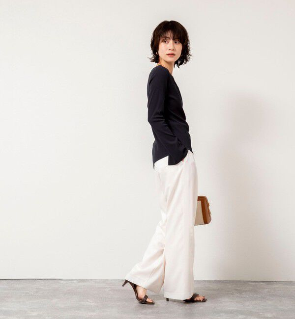 NOLLEY'S sophi「ウォッシャブルベアテレコスリットロンＴ」|Tシャツ・カットソー|