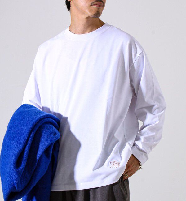 GLOSTER「【MARUDE COTTON】ロープ刺繍Ｔ ロングスリーブ」|Tシャツ・カットソー|