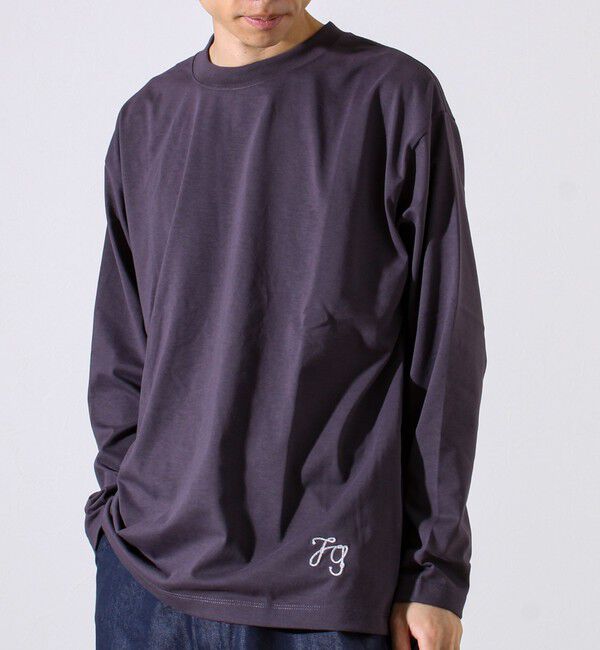 GLOSTER「【MARUDE COTTON】ロープ刺繍Ｔ ロングスリーブ」|Tシャツ・カットソー|