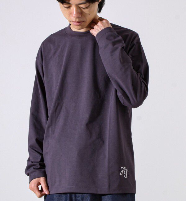GLOSTER「【MARUDE COTTON】ロープ刺繍Ｔ ロングスリーブ」|Tシャツ・カットソー|