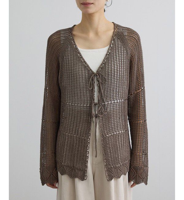 SALON adam et rope'「クロシェニットカーディガン」|カーディガン|