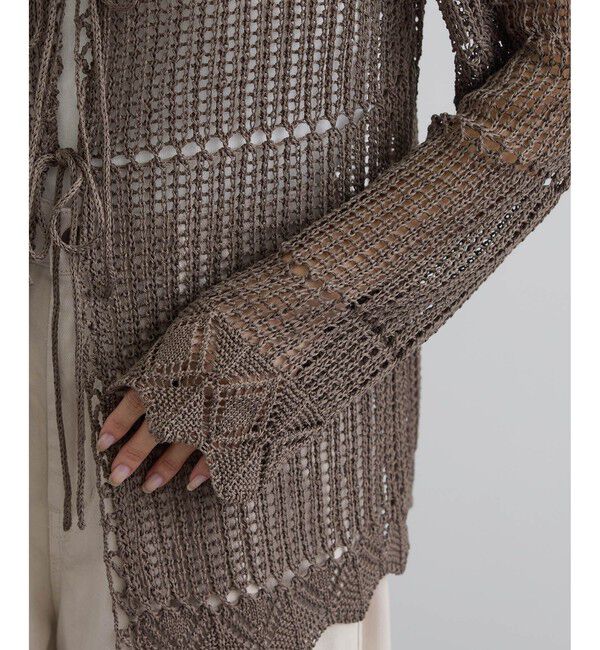 SALON adam et rope'「クロシェニットカーディガン」|カーディガン|