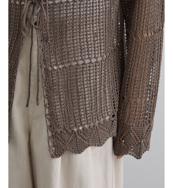 SALON adam et rope'「クロシェニットカーディガン」|カーディガン|