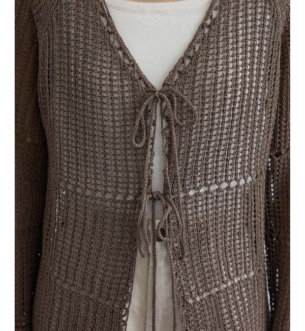 SALON adam et rope'「クロシェニットカーディガン」|カーディガン|