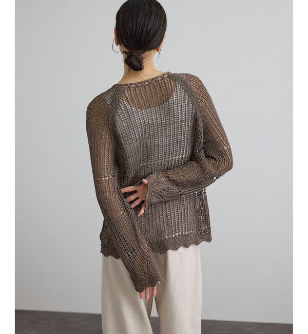 SALON adam et rope'「クロシェニットカーディガン」|カーディガン|