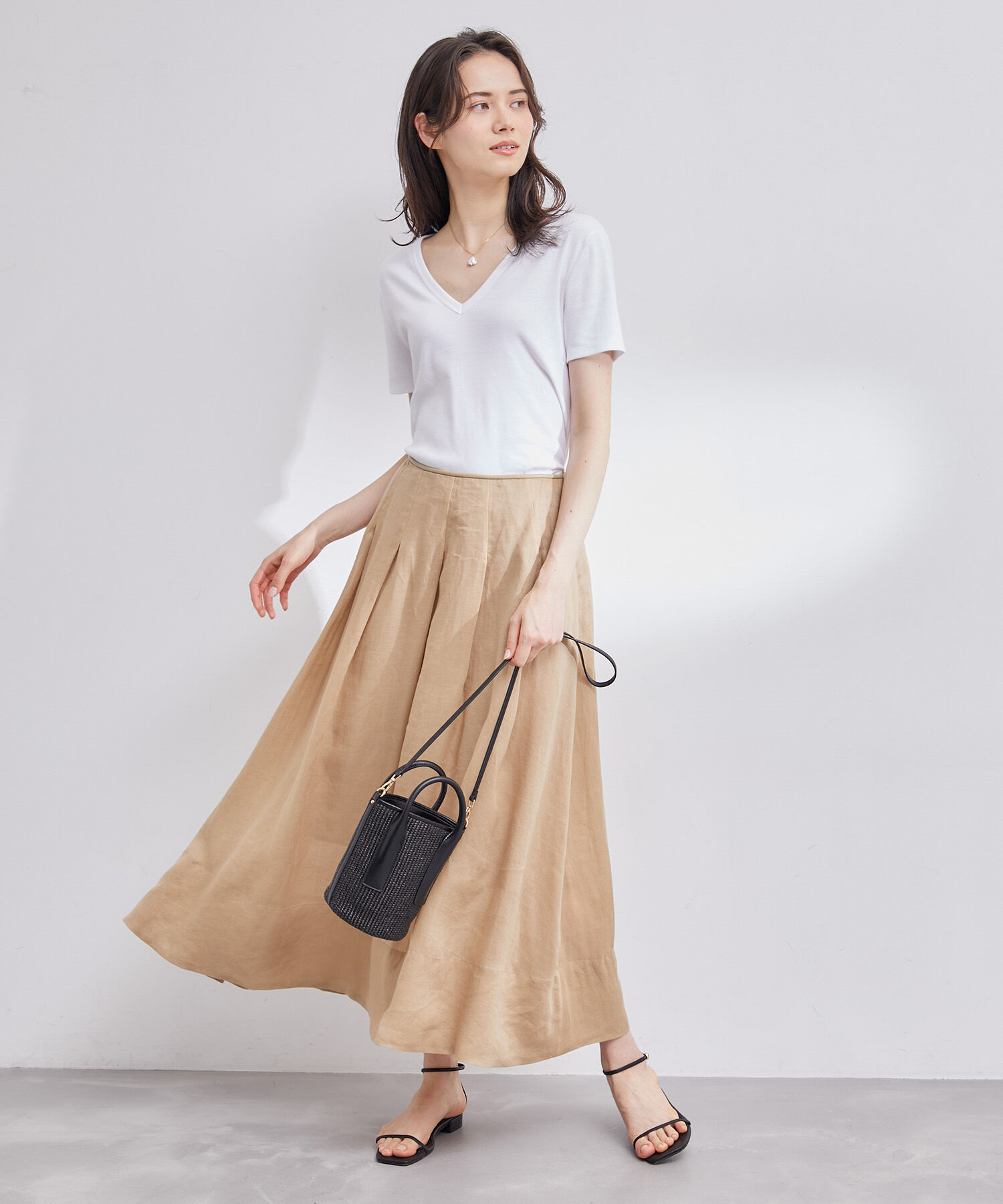 ROPE「【PETIT BATEAU（プチバトー）&times;ROPE'】VネックTEE」|Tシャツ・カットソー|