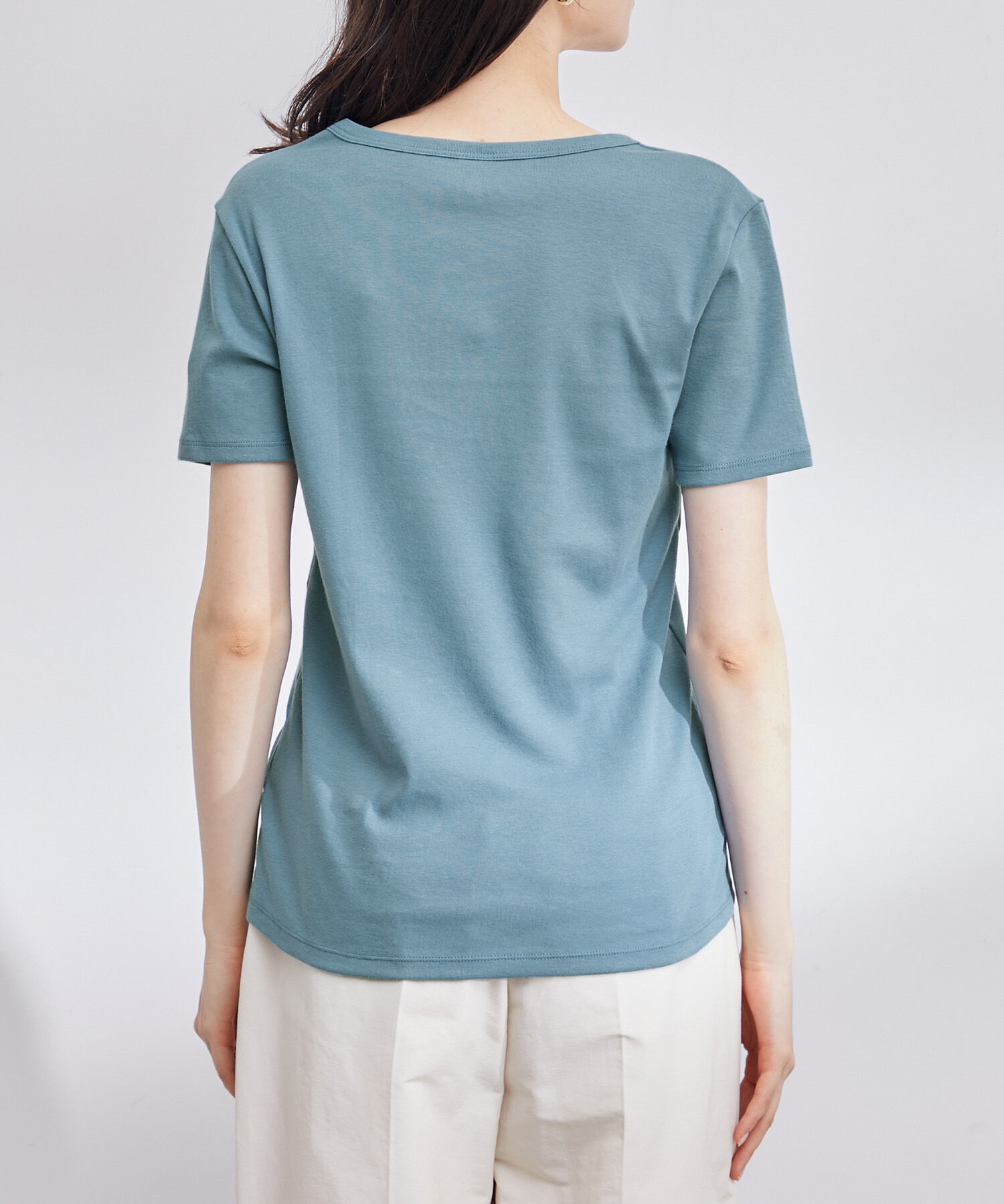 ROPE「【PETIT BATEAU（プチバトー）&times;ROPE'】VネックTEE」|Tシャツ・カットソー|