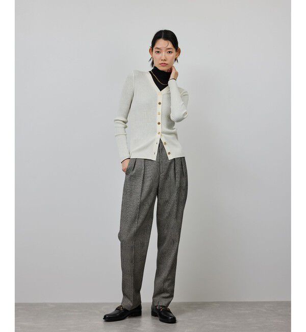 ROPE「ウールレーヨンクラシック2タックパンツ(ヘリンボーン/グレンチェック)/セットアップ対応」|その他|