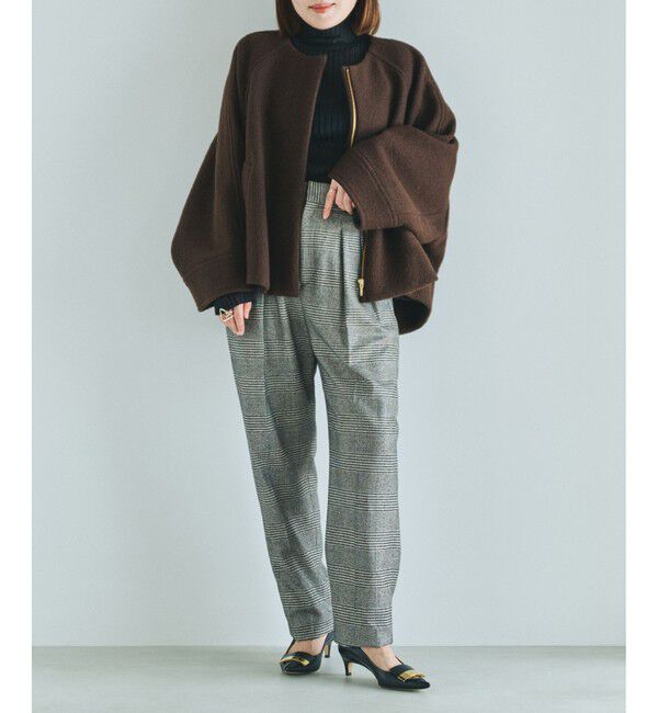 ROPE「ウールレーヨンクラシック2タックパンツ(ヘリンボーン/グレンチェック)/セットアップ対応」|その他|