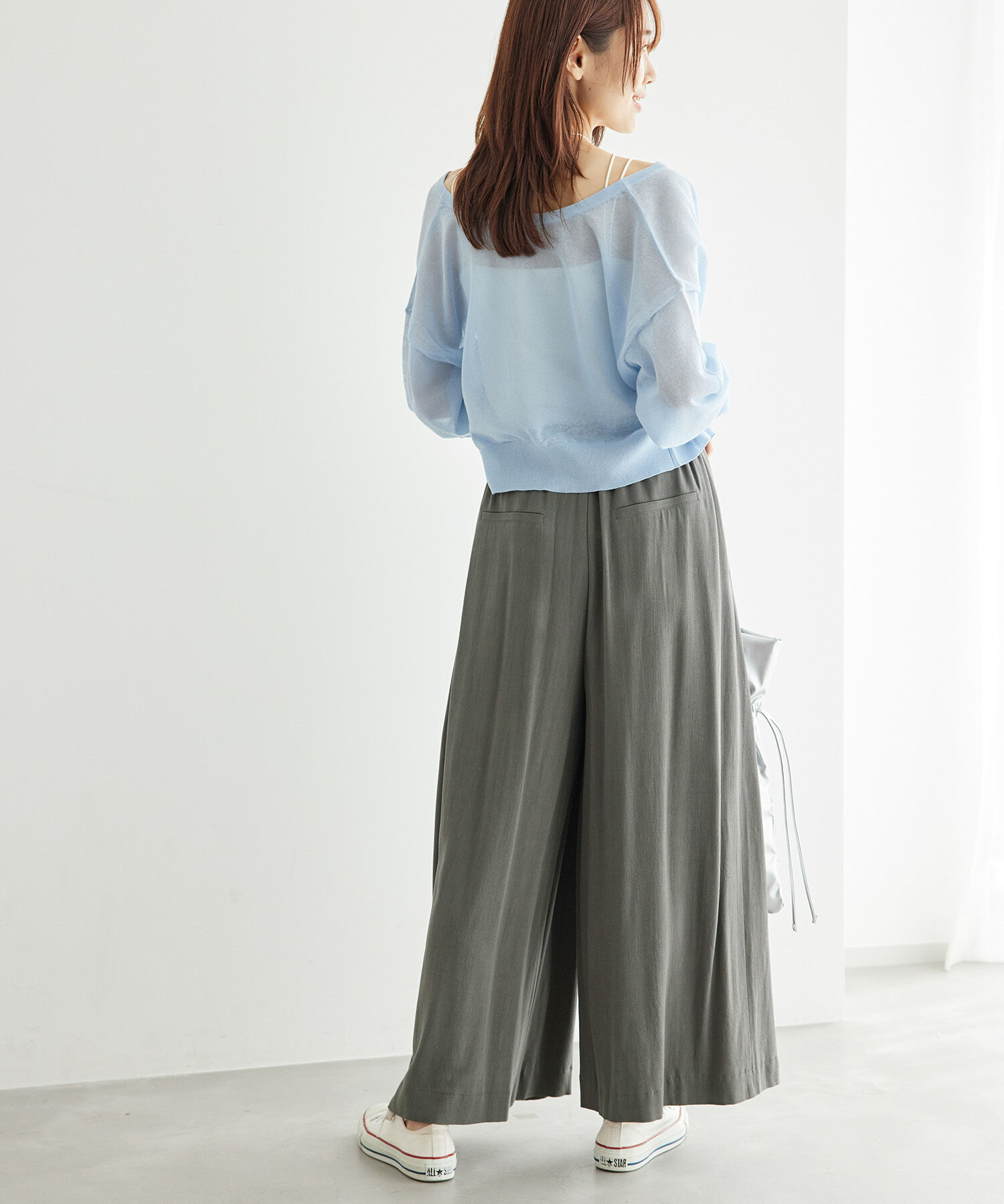 Rope&rsquo;Picnic「レーヨン麻混イージーワイドパンツ」|その他|