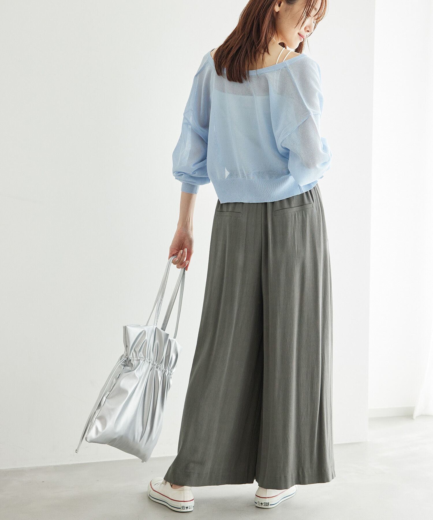 Rope&rsquo;Picnic「レーヨン麻混イージーワイドパンツ」|その他|