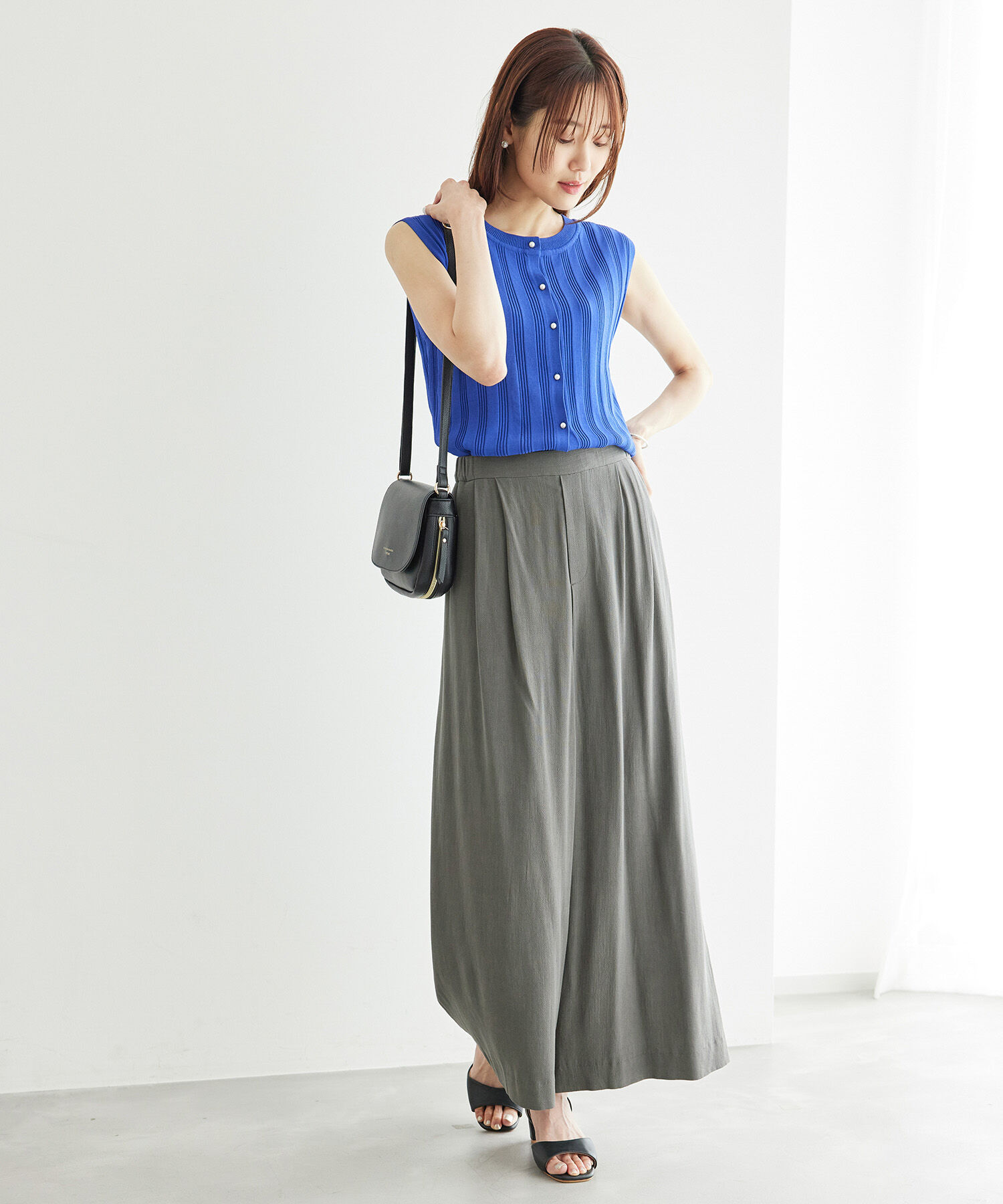 Rope&rsquo;Picnic「レーヨン麻混イージーワイドパンツ」|その他|