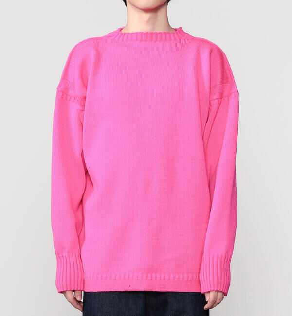  「Le Tricoteur | トラディショナル ウールガンジーセーター NEON UNISEX」|ニット・セーター|