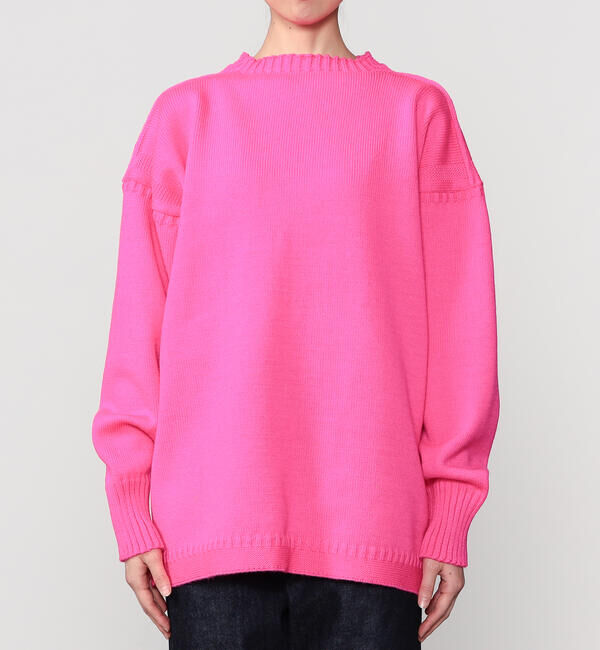  「Le Tricoteur | トラディショナル ウールガンジーセーター NEON UNISEX」|ニット・セーター|