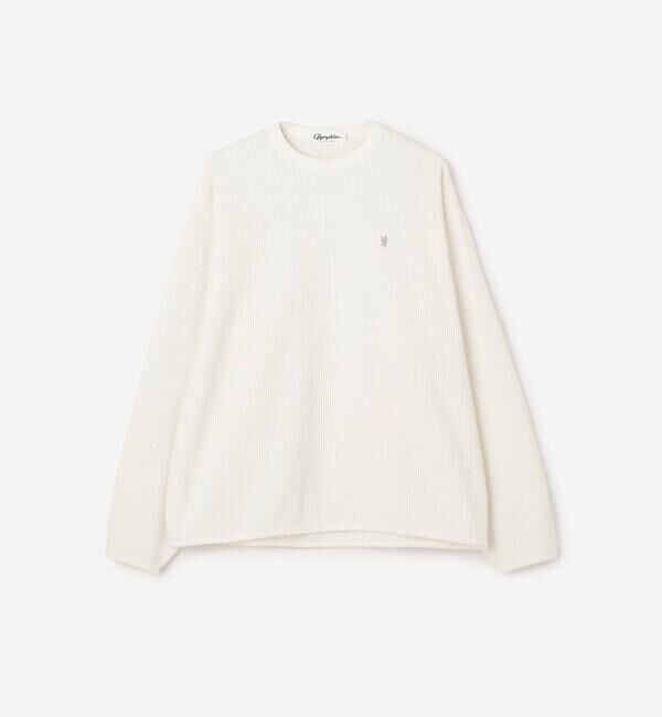 GYMPHLEX「Gymphlex | ワッフル クルーネック長袖プルオーバー MEN」|Tシャツ・カットソー|